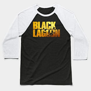 Black Lagoon Logo Gold Baseball T-Shirt